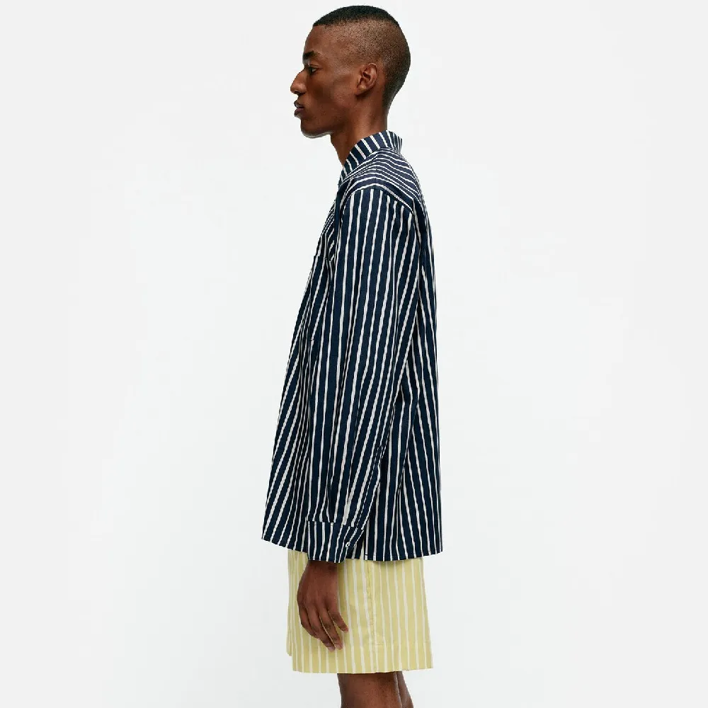 marimekko  |Stripes Casual Style Unisex Long Sleeves Cotton Office Style