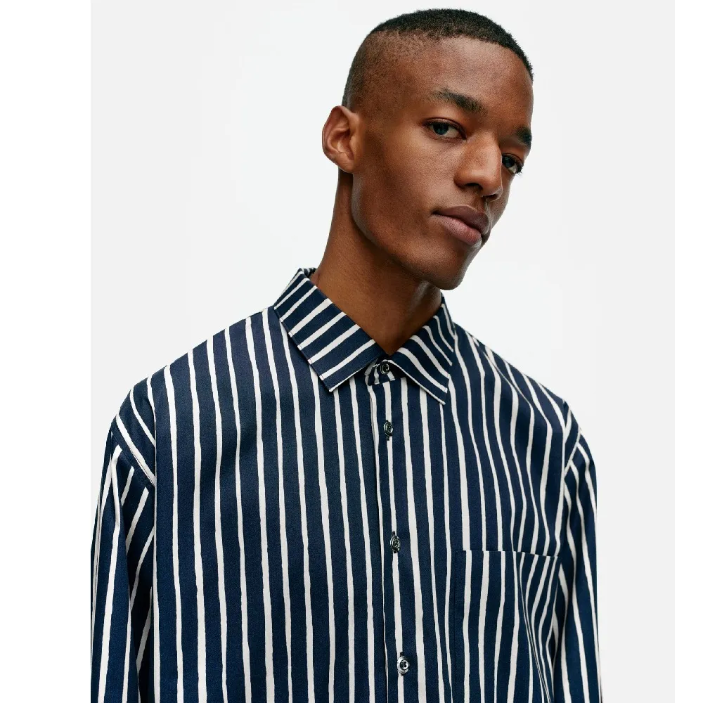 marimekko  |Stripes Casual Style Unisex Long Sleeves Cotton Office Style