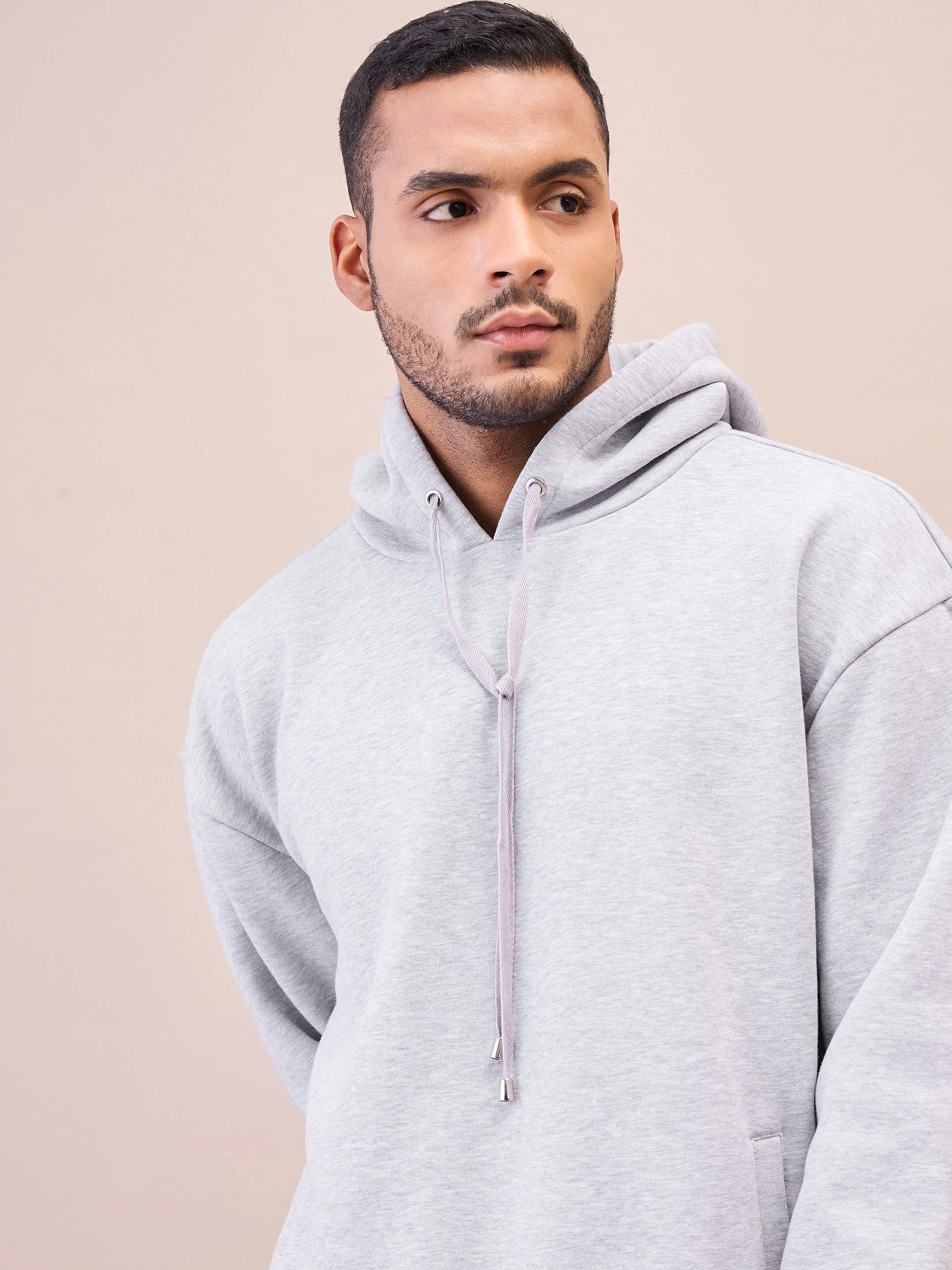 Men Grey Oversize Hoodie