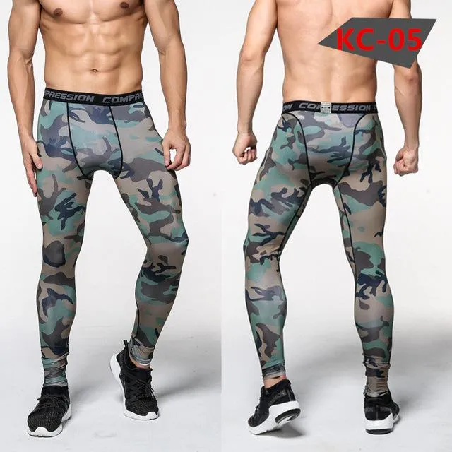 Men's Camouflage Military Quick Dry Long Sleeve T-Shirt for Bodybuilding