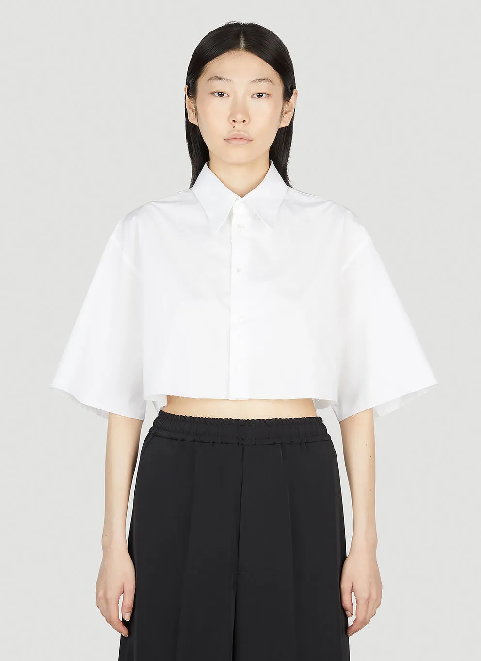 MM6 Maison Margiela  |Casual Style Plain Cotton Short Sleeves Elegant Style