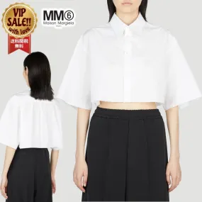 MM6 Maison Margiela  |Casual Style Plain Cotton Short Sleeves Elegant Style