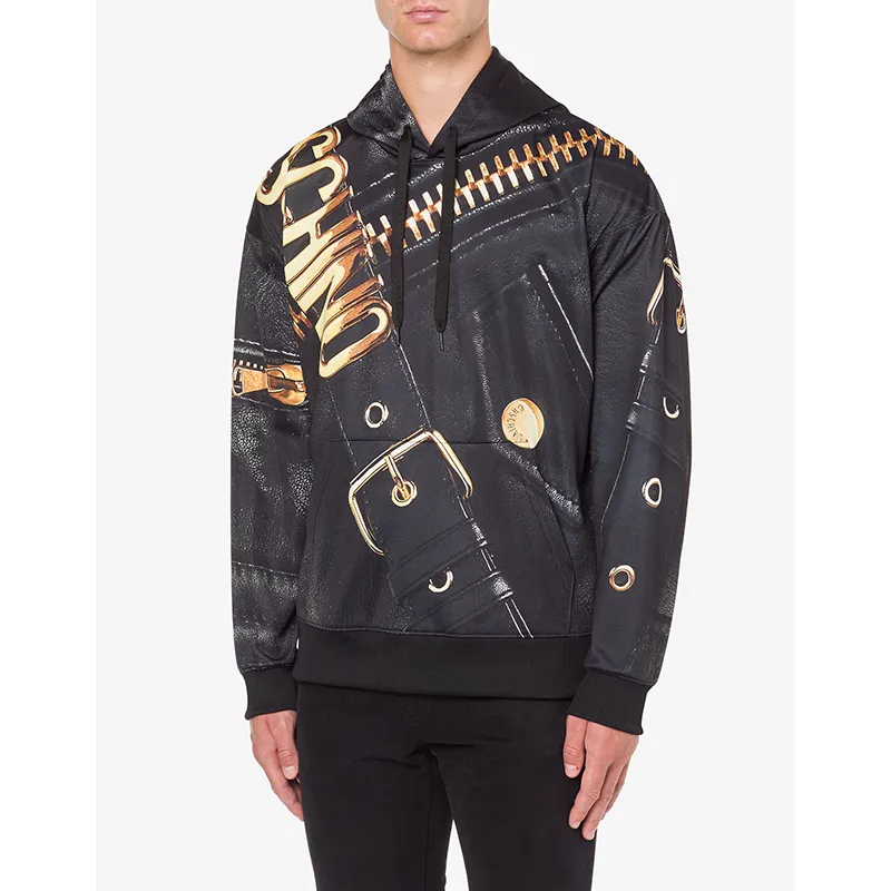 Moschino  |Pullovers Street Style Long Sleeves Logo Hoodies