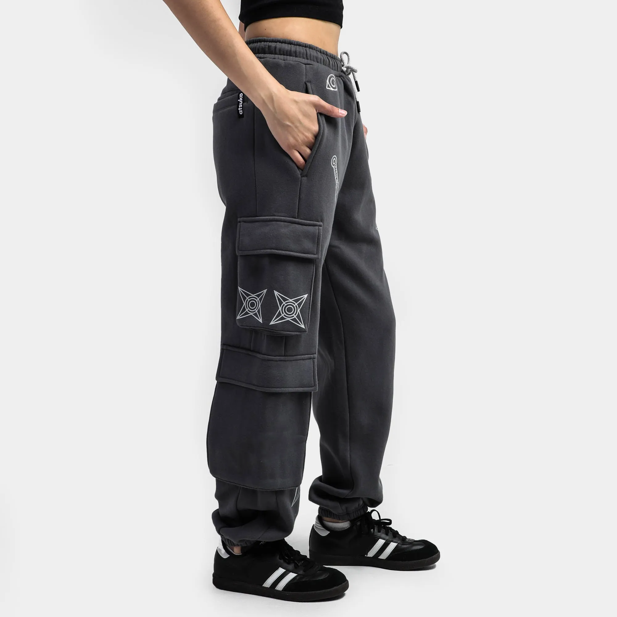 Naruto Grey Cargo Sweatpants