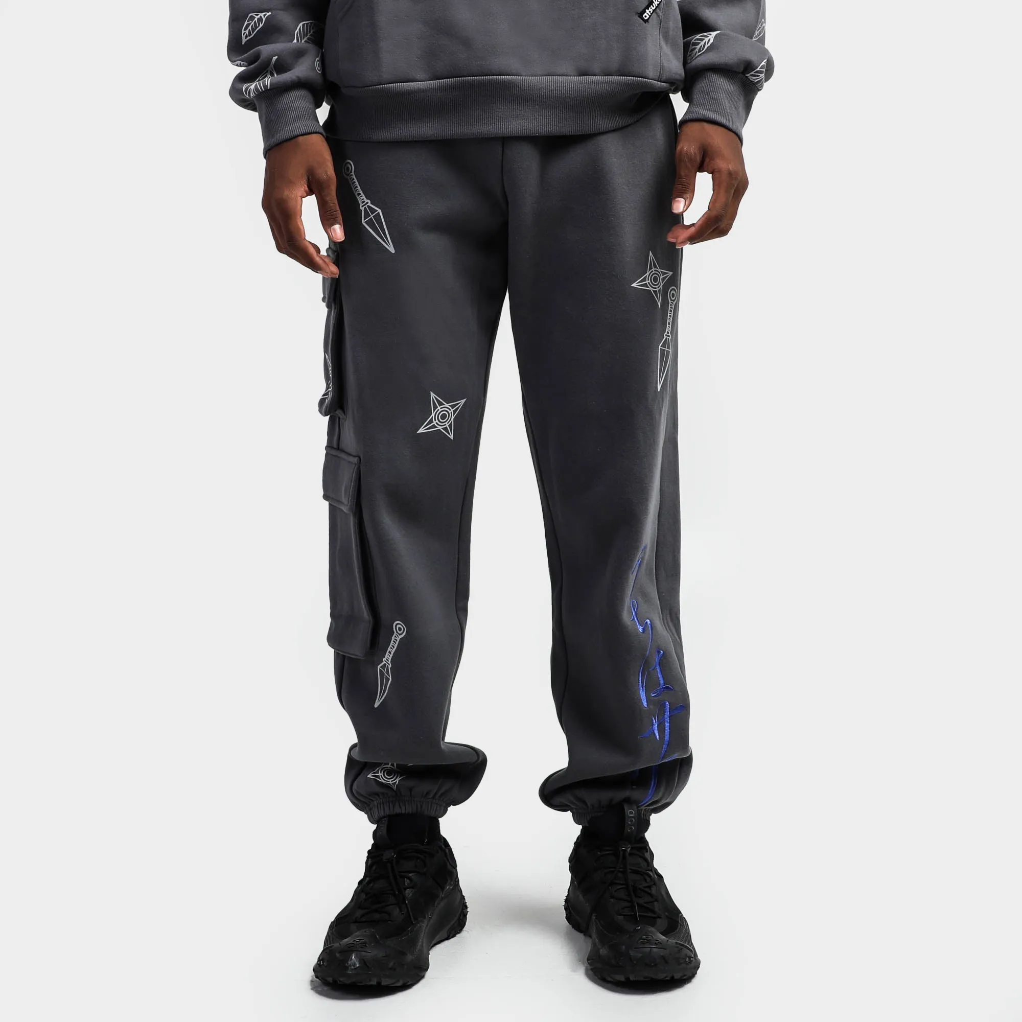 Naruto Grey Cargo Sweatpants