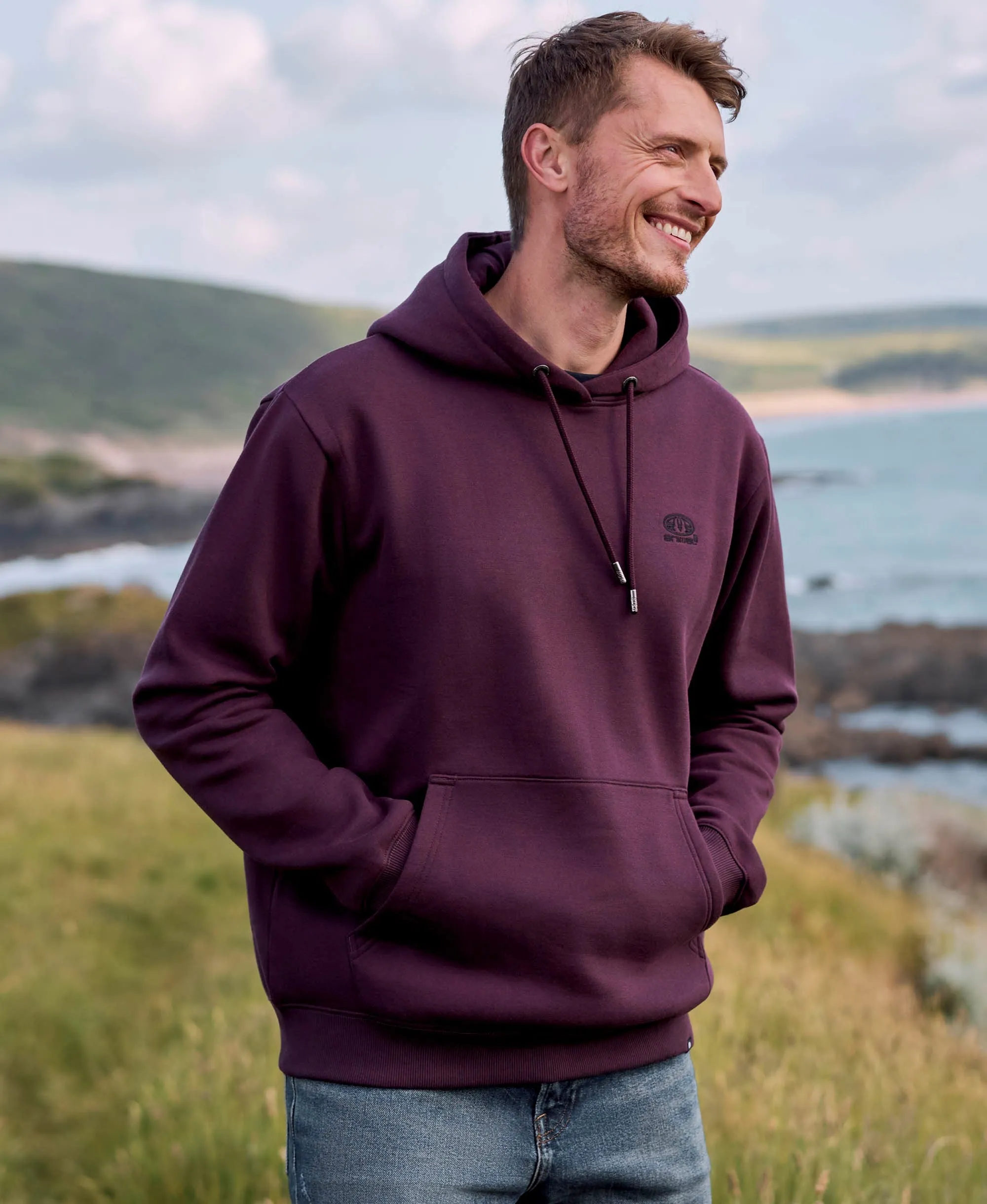 Nick Mens Heavyweight Hoodie - Burgundy