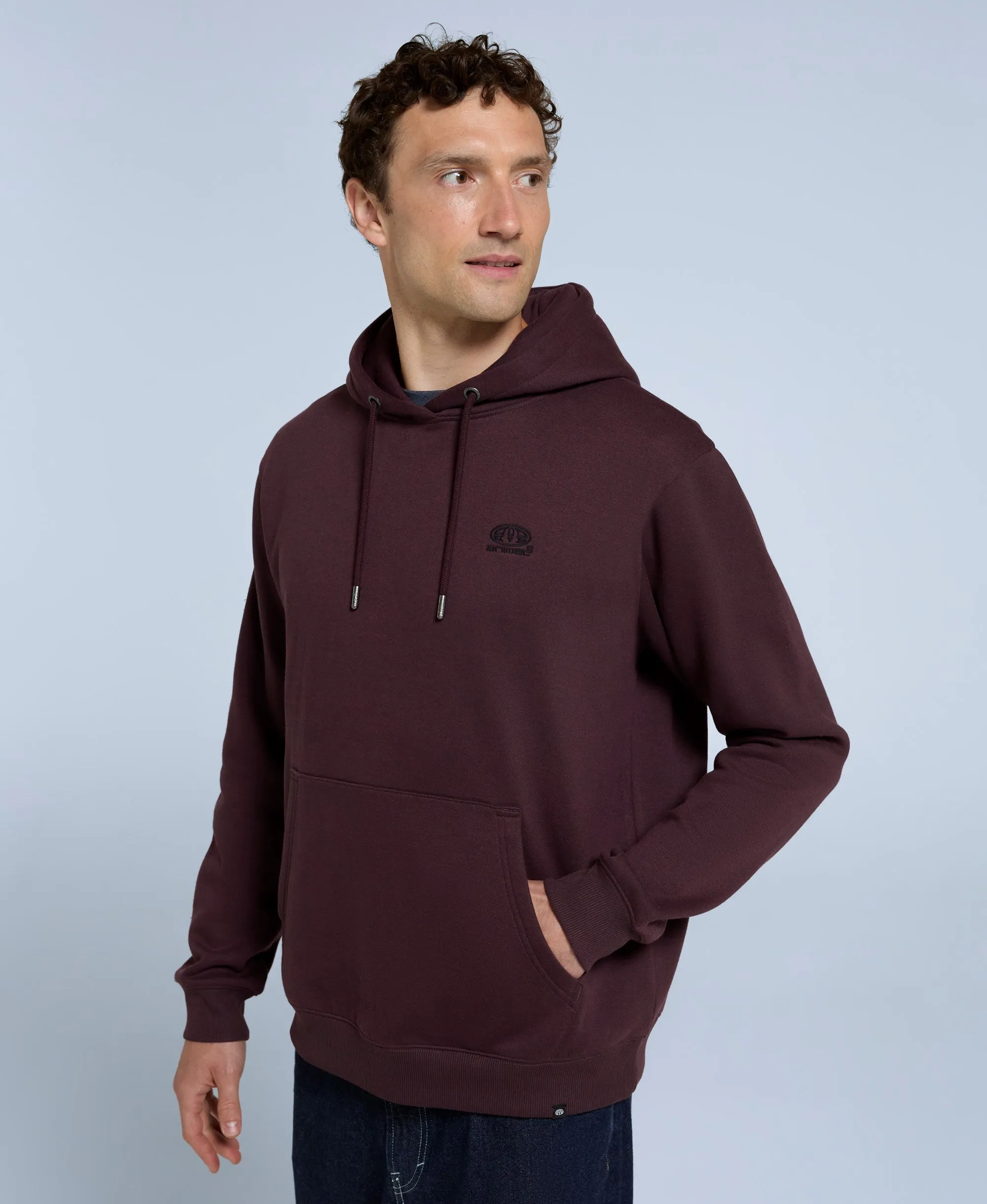 Nick Mens Heavyweight Hoodie - Burgundy