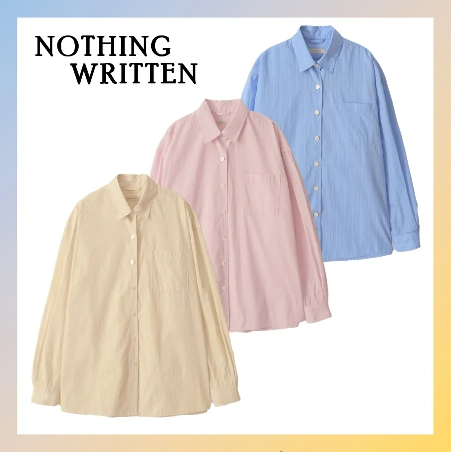 NOTHING WRITTEN  |Stripes Casual Style Street Style Shirts & Blouses