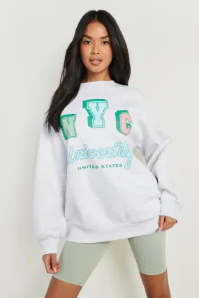 Nyc University Oversized Sweater