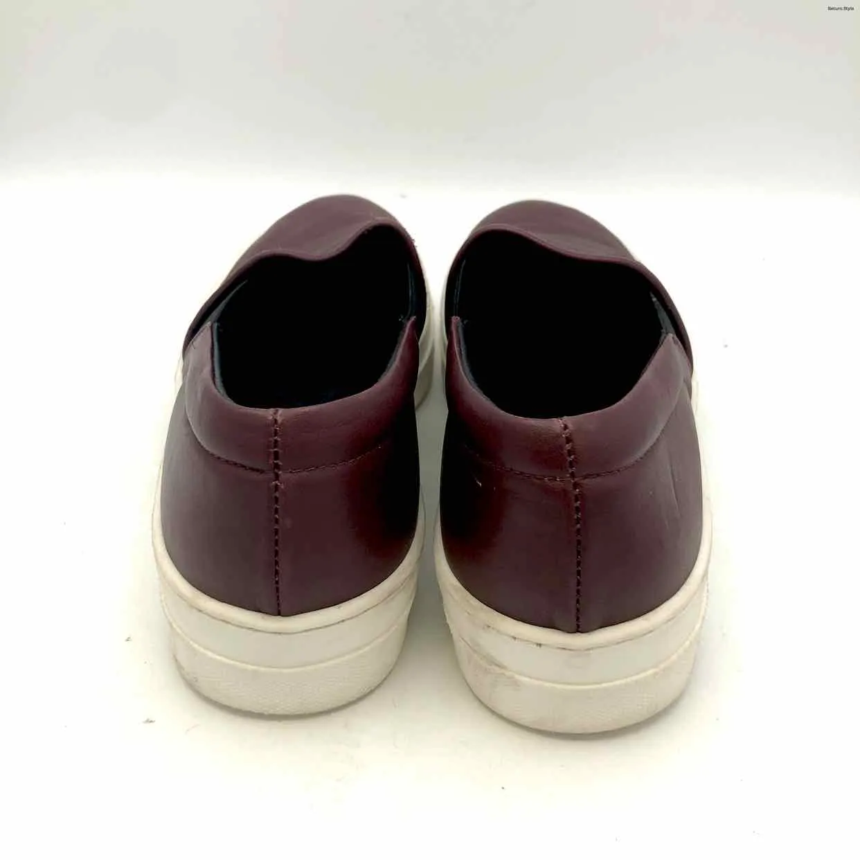 ORCIANI Burgundy White Leather Slip Ons Made in Italy Sneaker Shoes