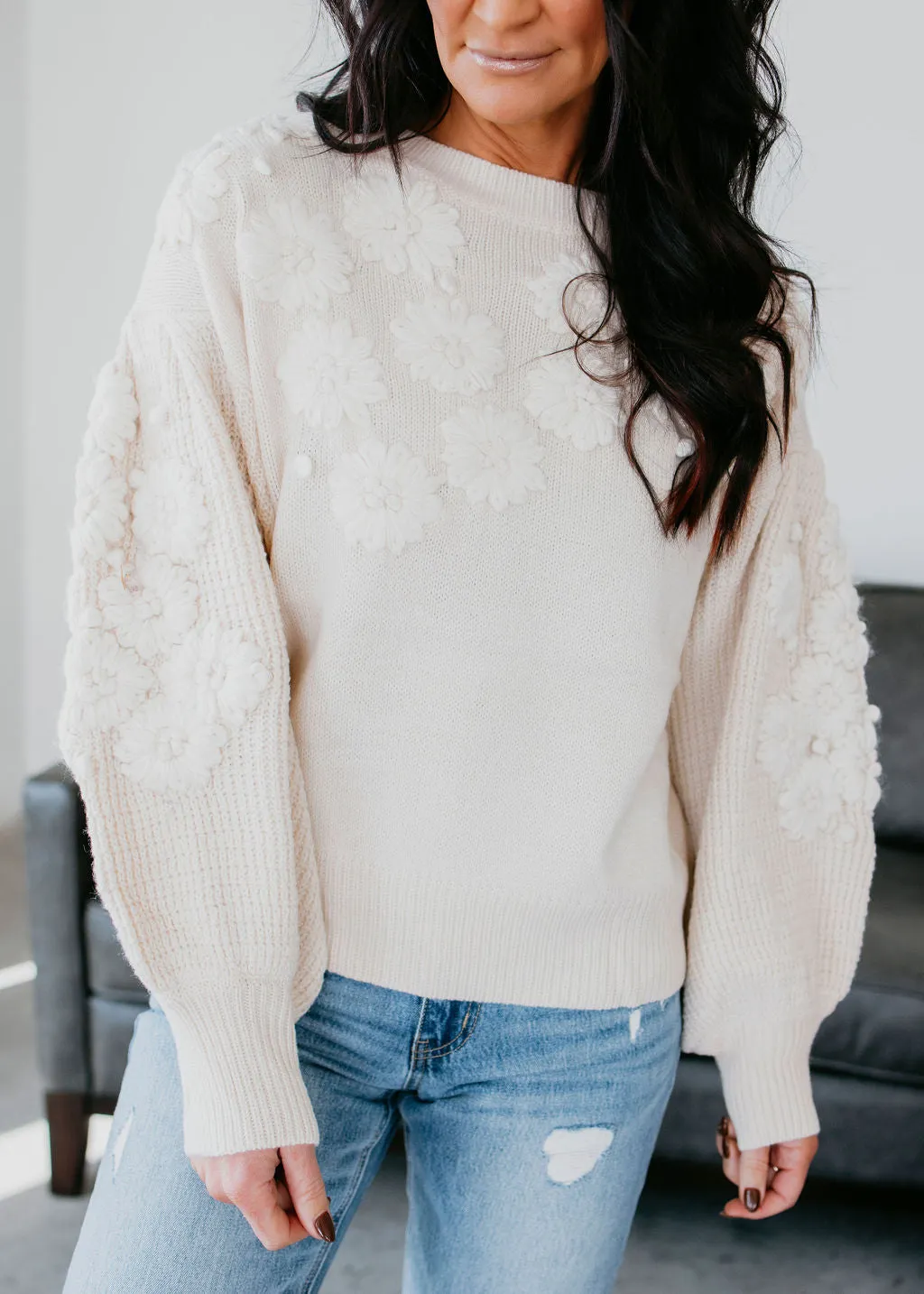 Pandora Floral Embroidered Sweater