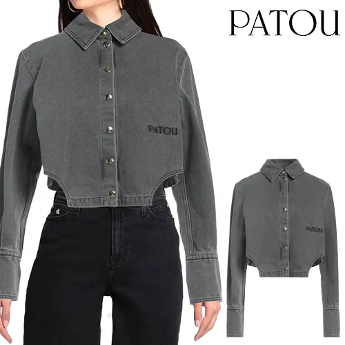 PATOU  |Casual Style Plain Logo Shirts & Blouses