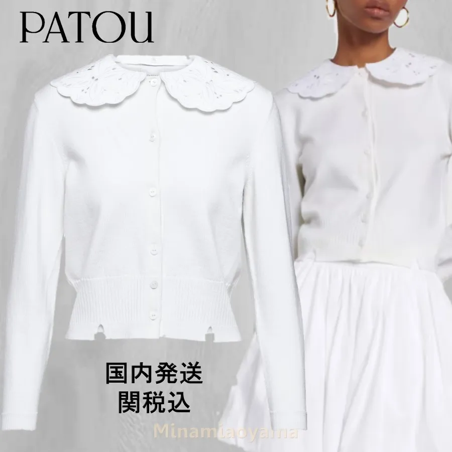 PATOU  |Wool Long Sleeves Cardigans