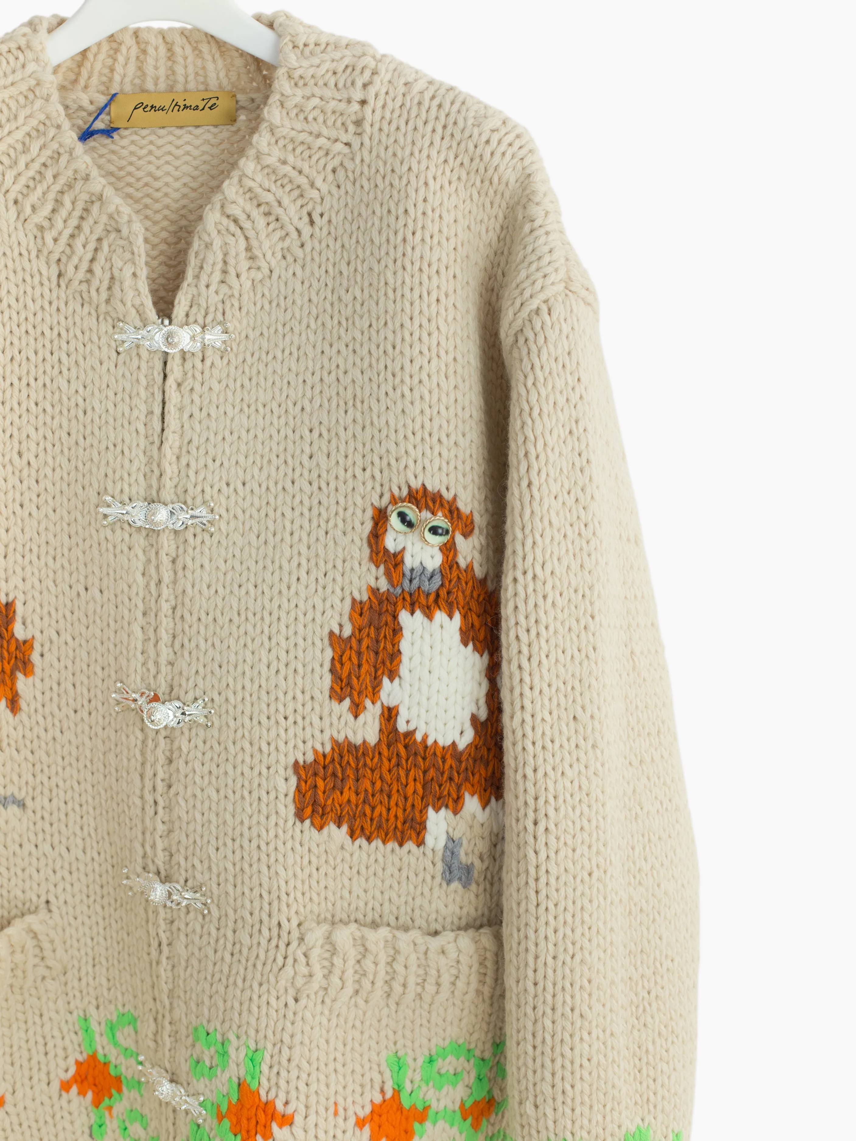 Penultimate AW21 Hand-knit Cowichan Monkey Cardigan