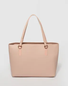 Pink Angelina Tech Tote Bag With Rose Gold Hardware