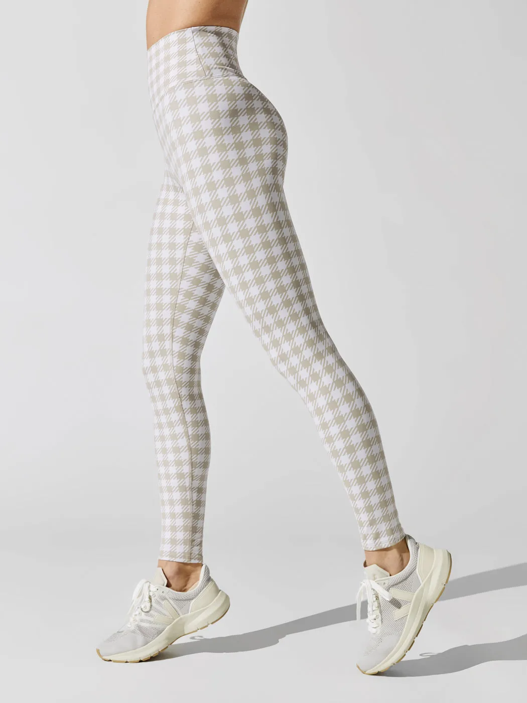 Piper Leggings - Taupe Houndstooth