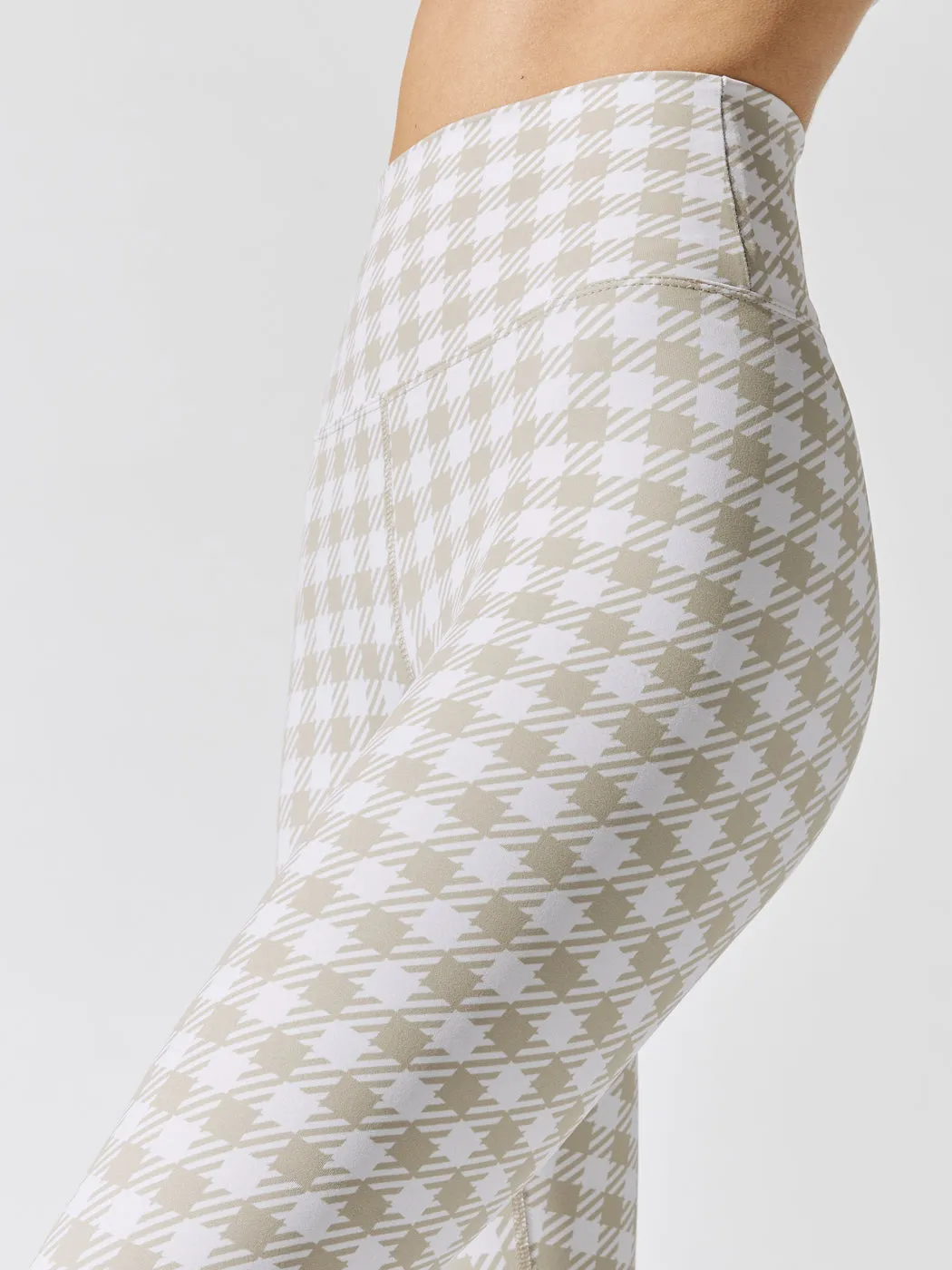 Piper Leggings - Taupe Houndstooth