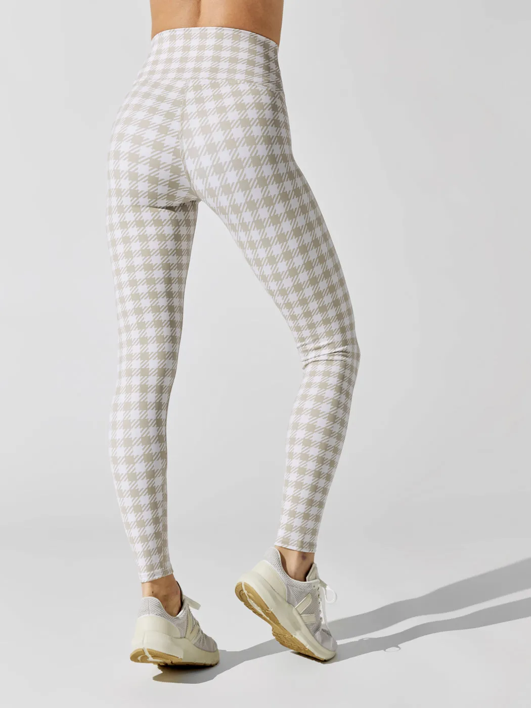 Piper Leggings - Taupe Houndstooth