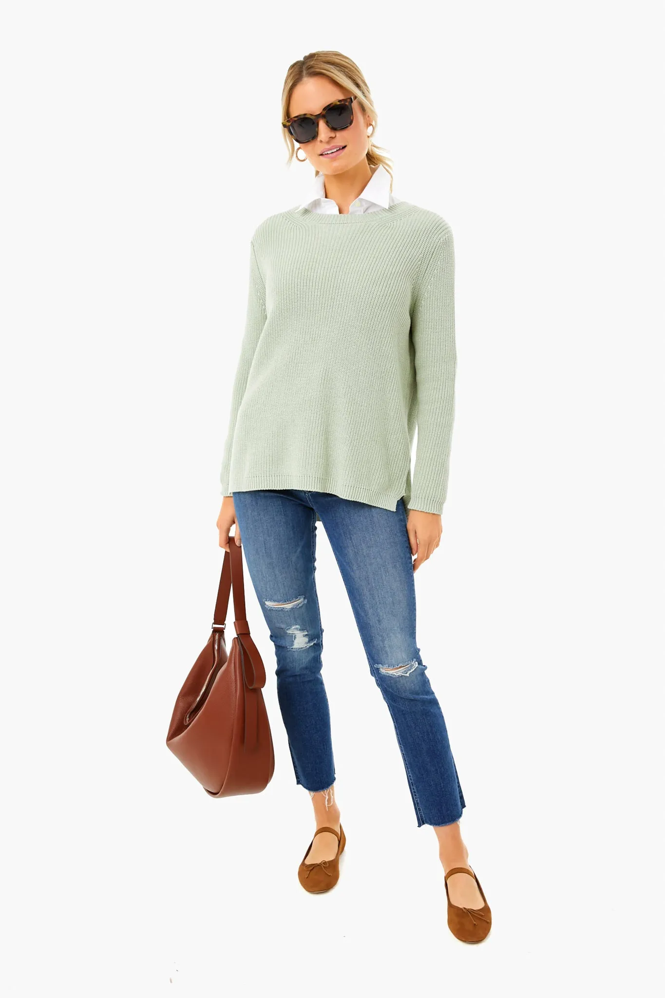 Pistachio Emma Shaker Sweater