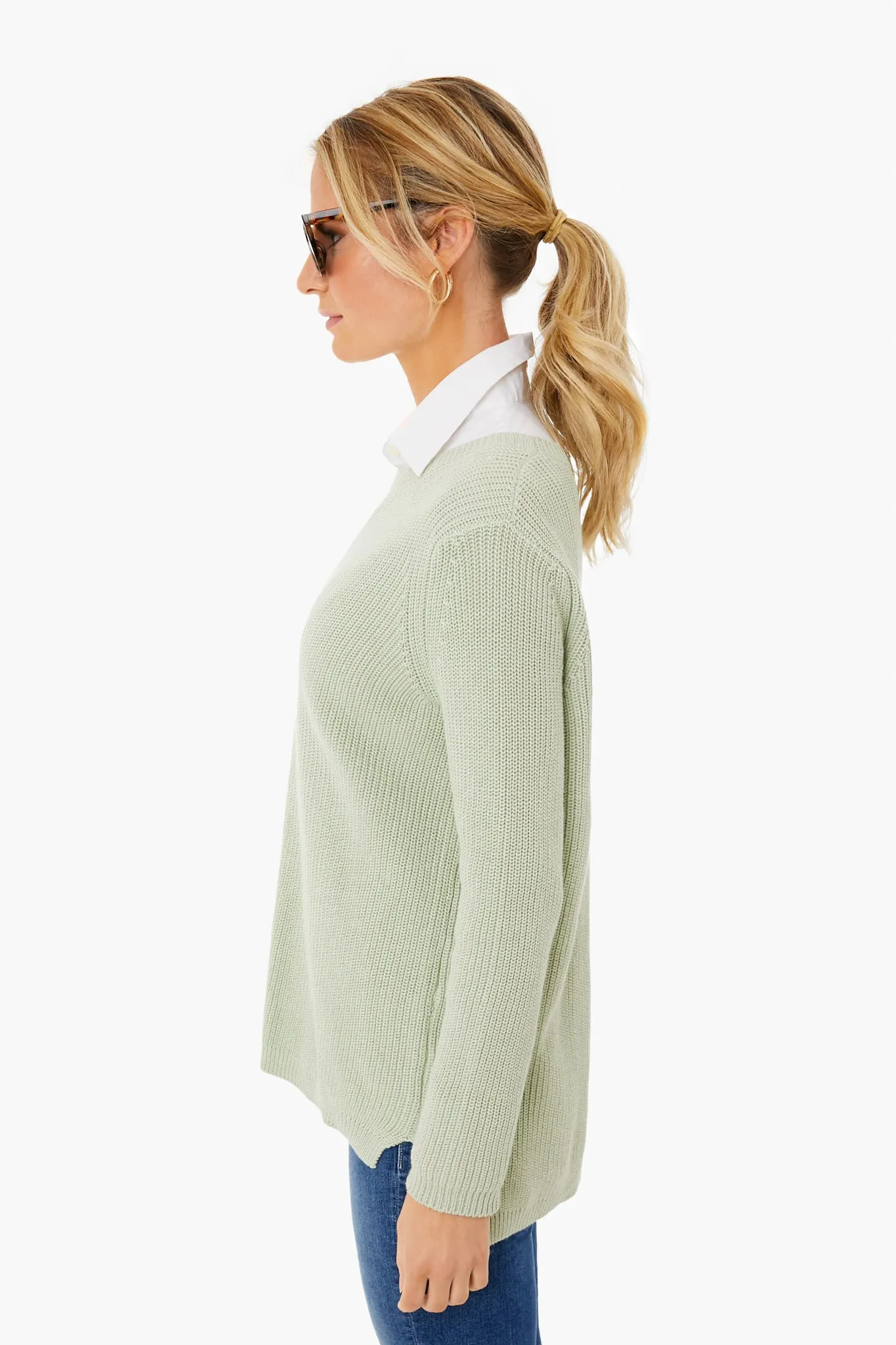 Pistachio Emma Shaker Sweater