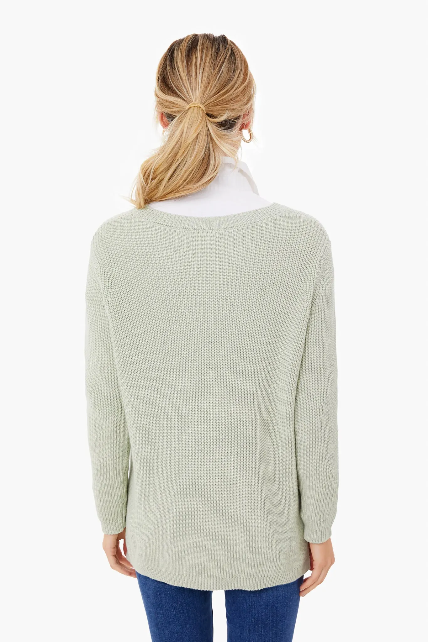 Pistachio Emma Shaker Sweater