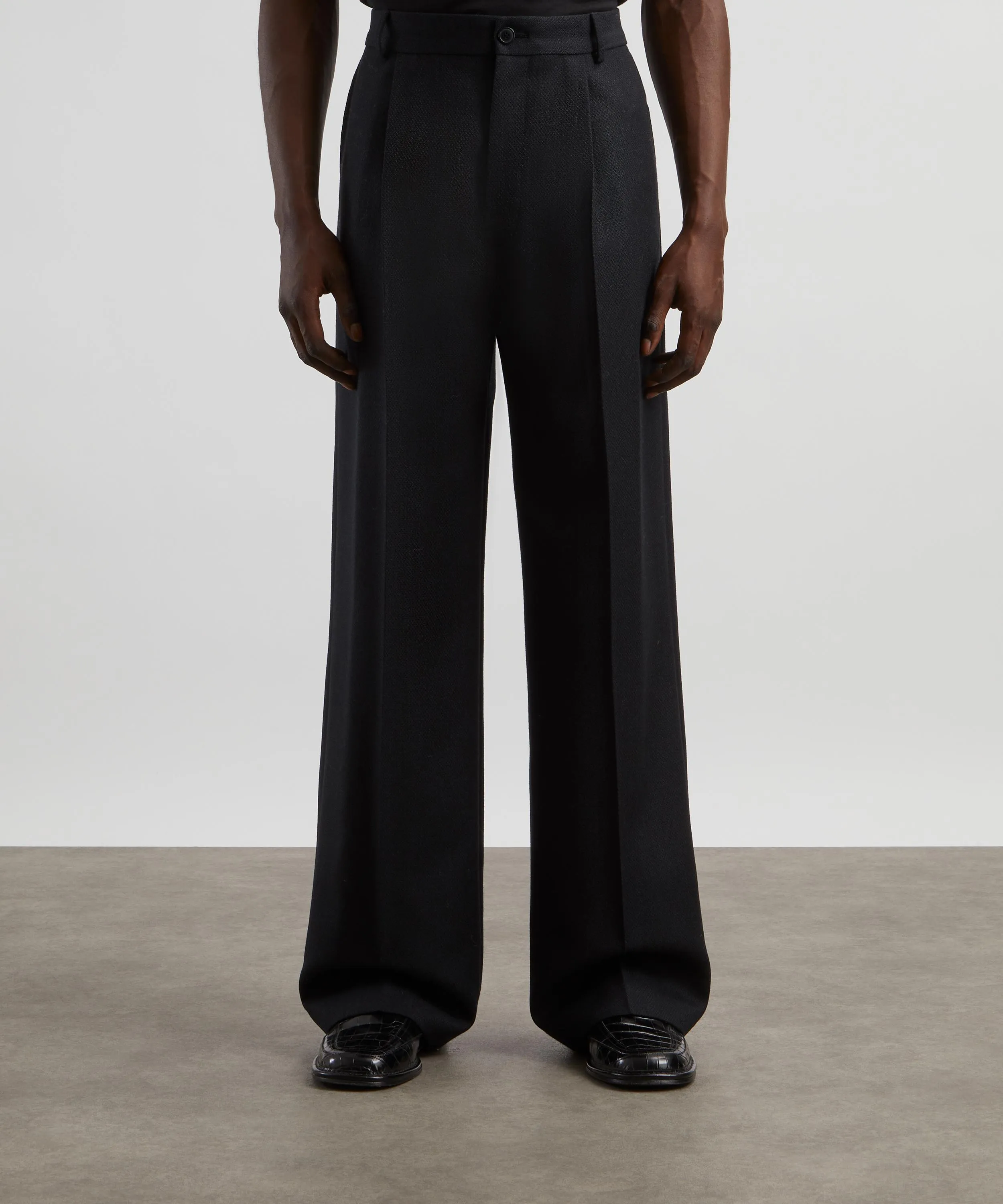 Pleated Wool Trousers