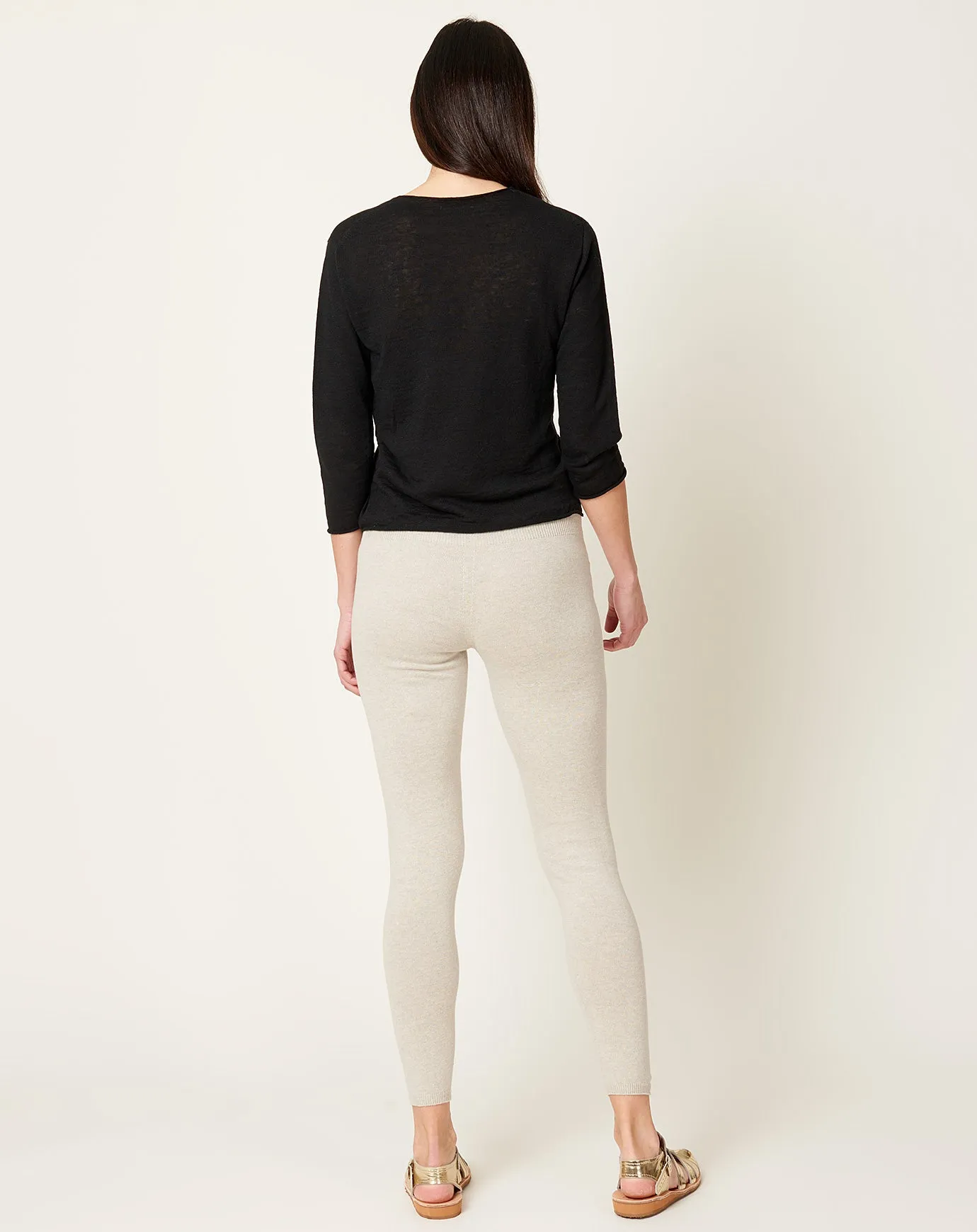 Recycle Cotton Leggings in Light Grey