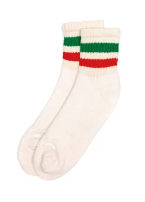 Retro Stripe Socks  - Kelly/Red