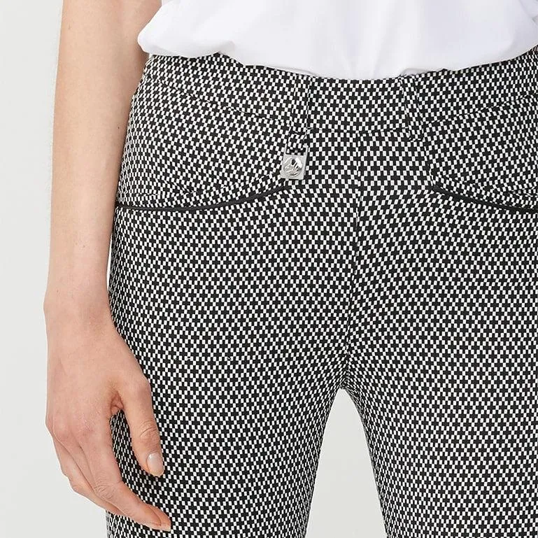 Rohnisch Smooth Pants Black/White Check 30 inch Leg