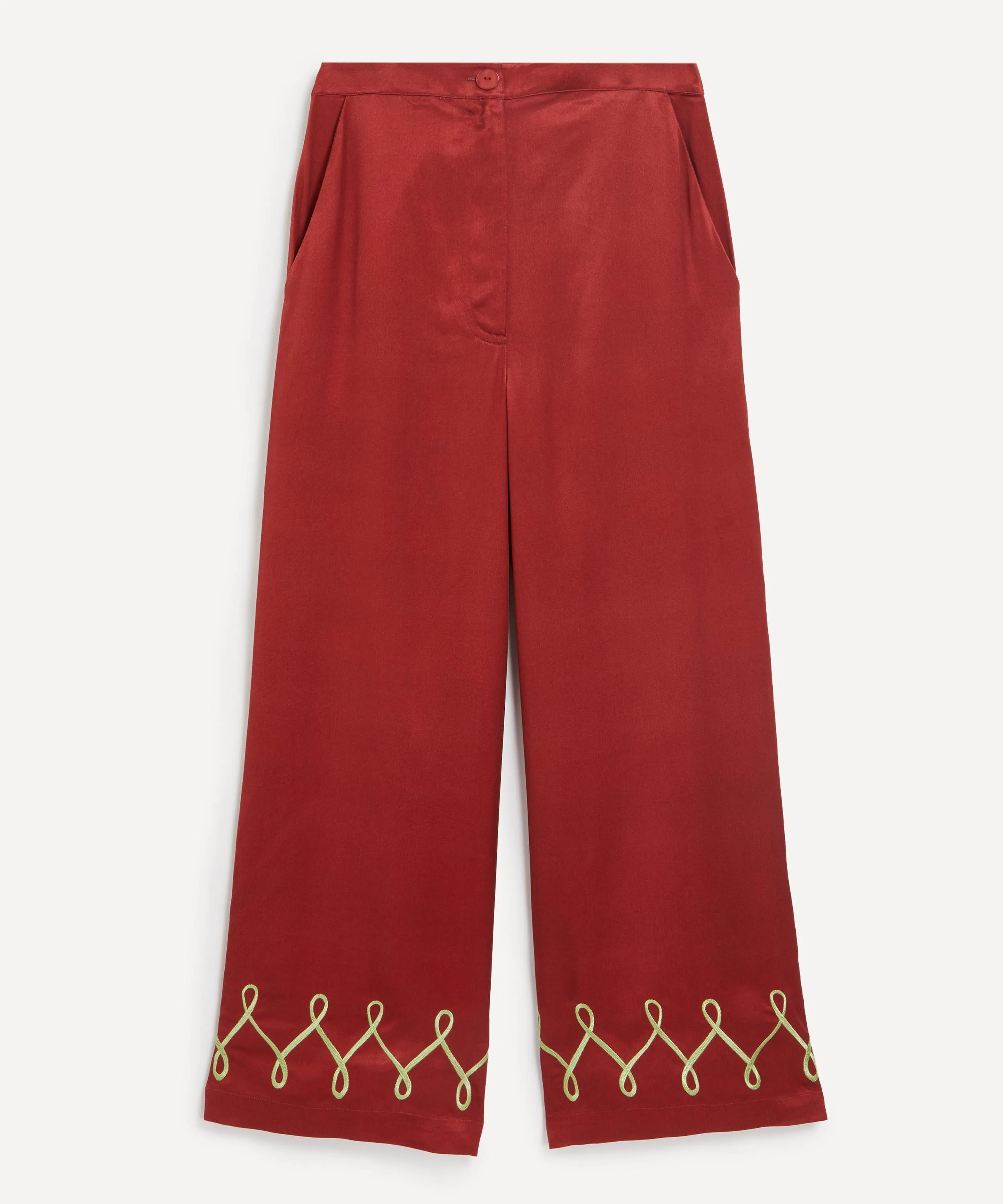 Romina Merlot Cygnus and Lyra Embroidered Trousers