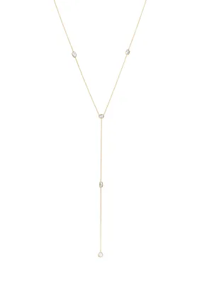 Rose Cut Sapphire and Diamonds Lariat No. 157