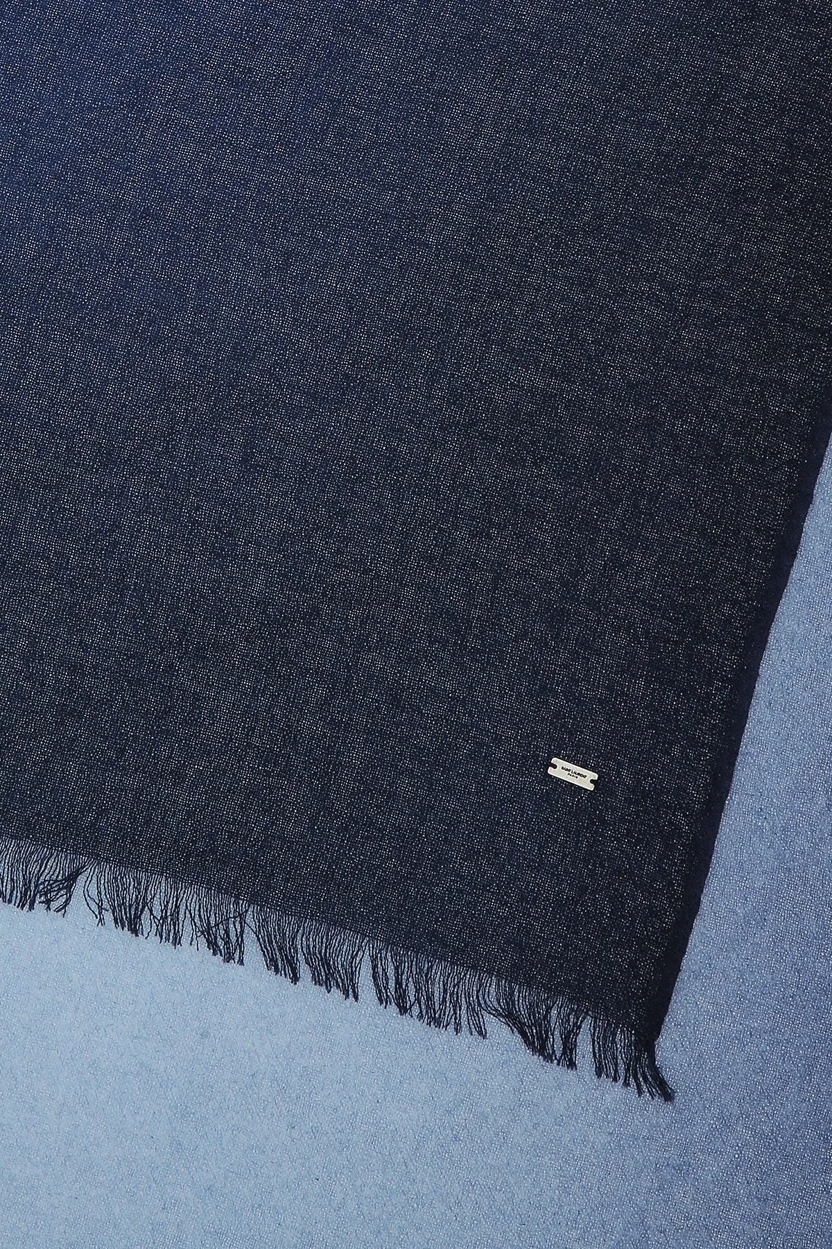 Saint Laurent Frayed Detailed Scarf