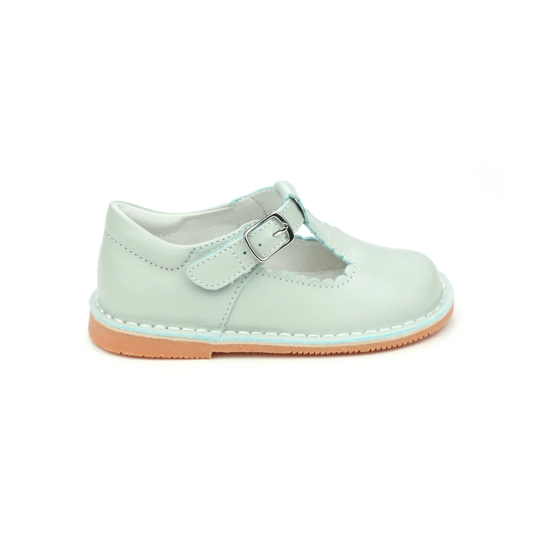 Selina Pastel Scalloped T-Strap Mary Jane