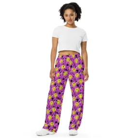 Smile Splatter Wide Leg Pants