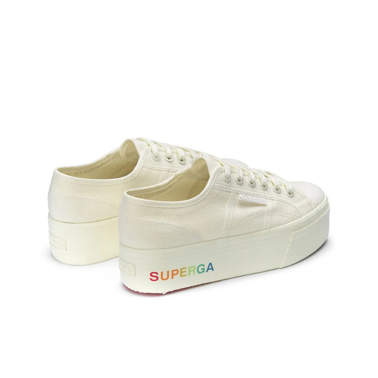 SNEAKERS 2970 PLATFORM SHADED LETTERING Donna White Avorio Rainbow