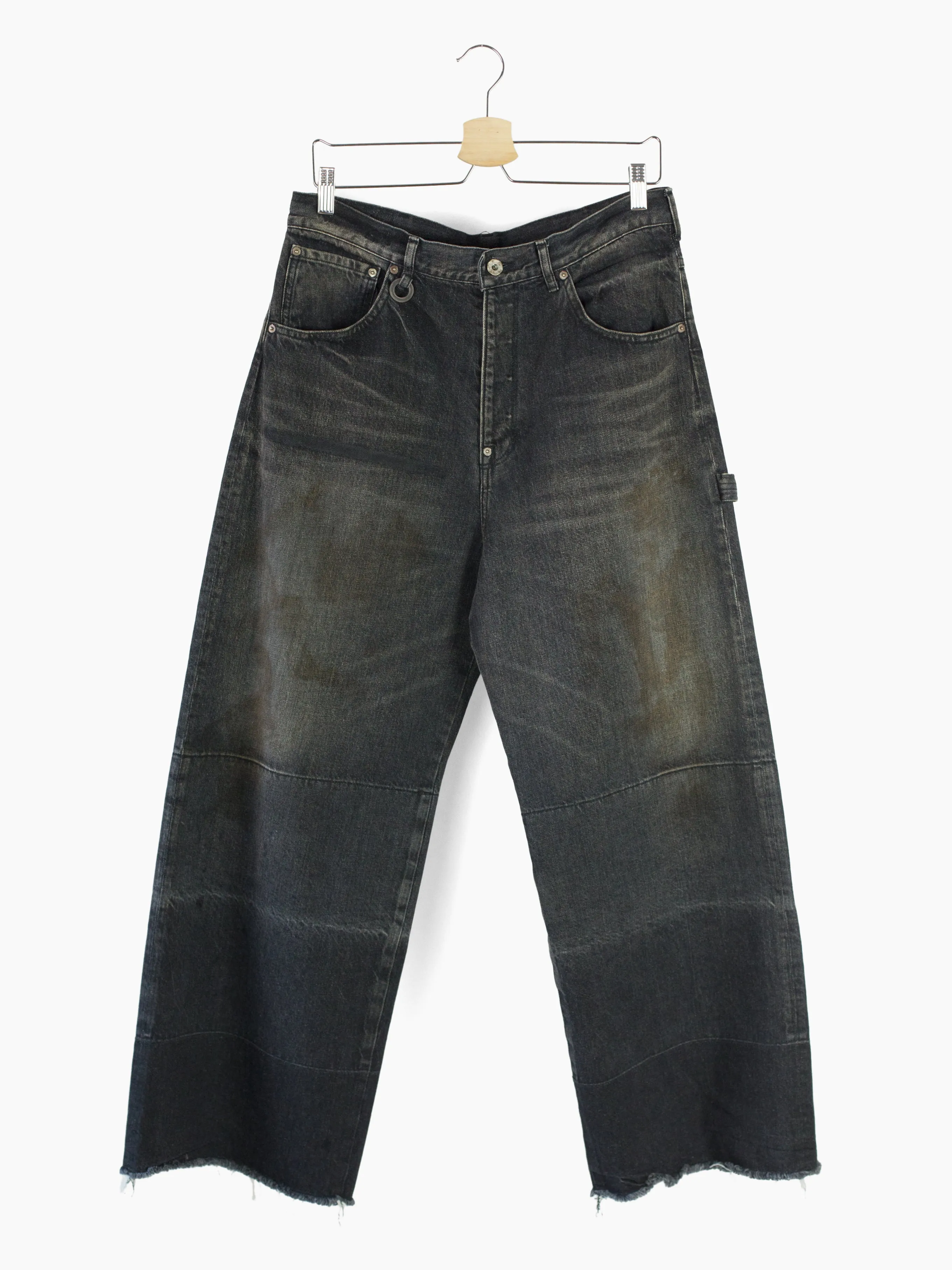 Soshiotsuki SS23 Dirty Unhemmed Painter Jeans