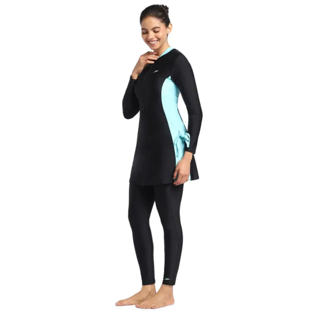 Speedo Women's AF 2Pc Full Body Suit (Black/Marine Blue)