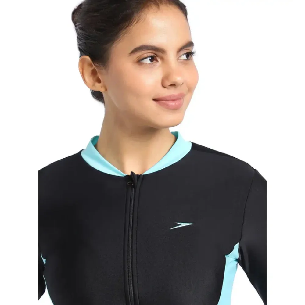 Speedo Women's AF 2Pc Full Body Suit (Black/Marine Blue)