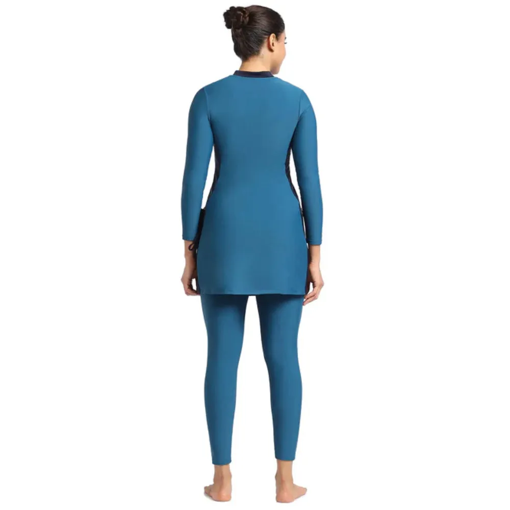 Speedo Women's AF 2Pc Full Body Suit (Dark Teal/True Navy)