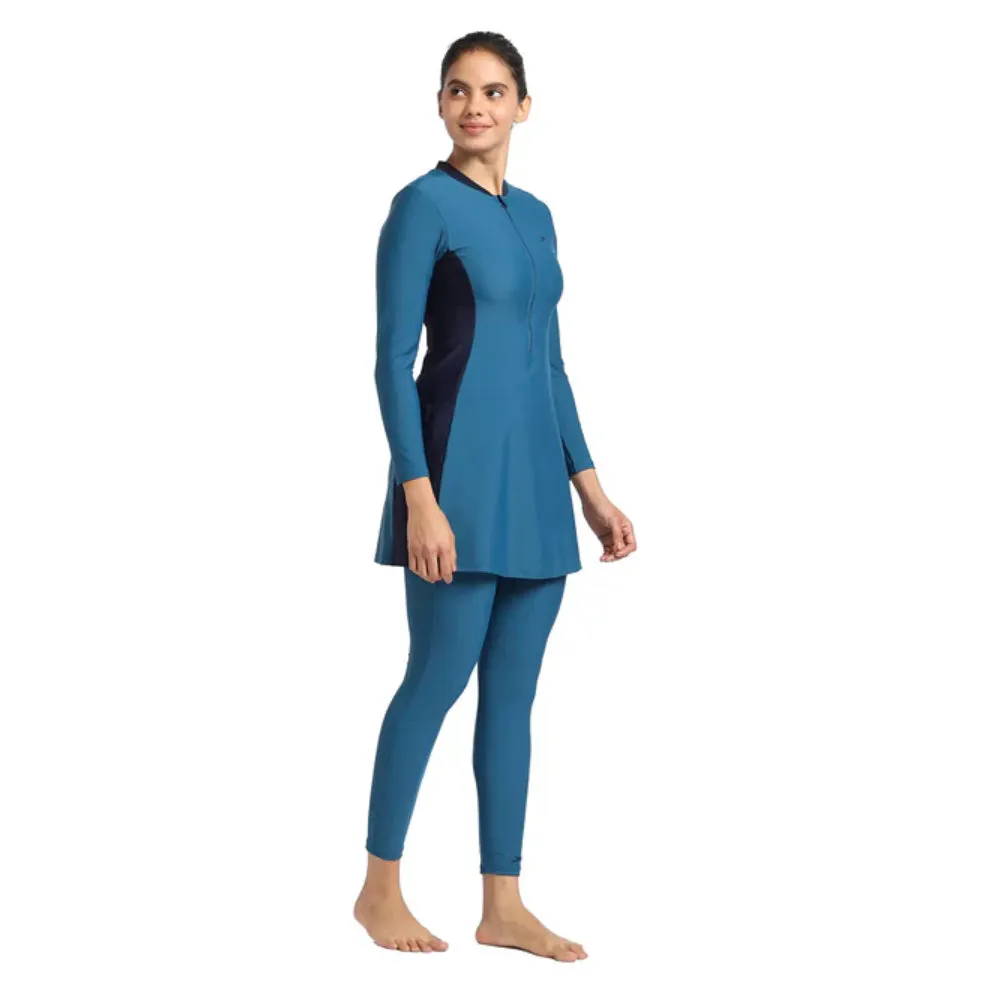 Speedo Women's AF 2Pc Full Body Suit (Dark Teal/True Navy)