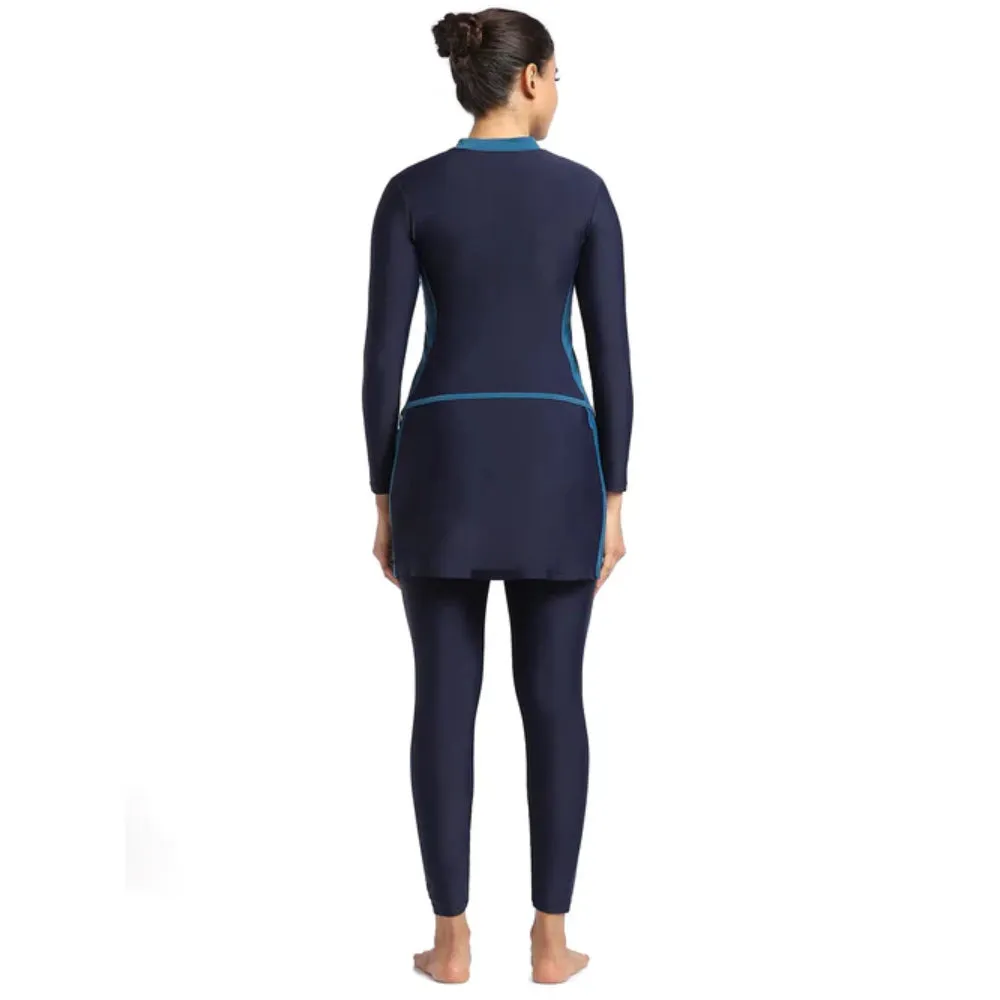 Speedo Women's AF 2Pc Full Body Suit (True Navy/Dark Teal)