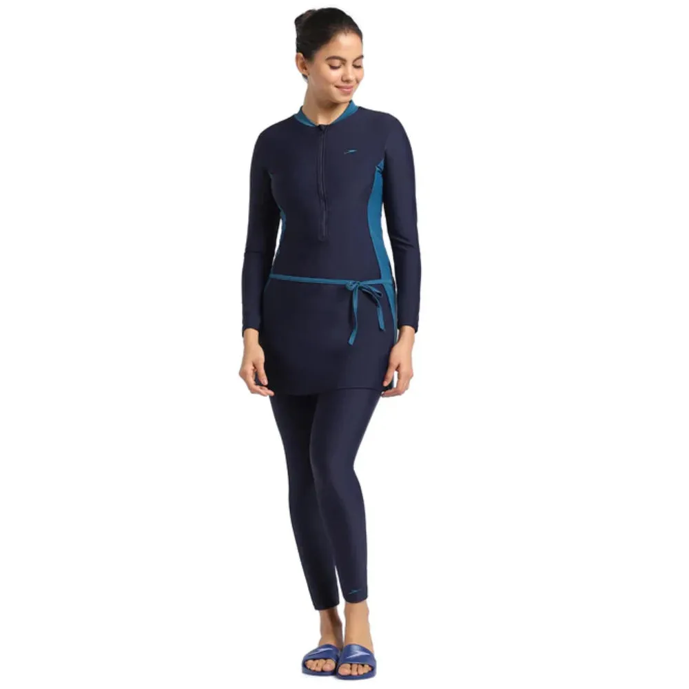 Speedo Women's AF 2Pc Full Body Suit (True Navy/Dark Teal)