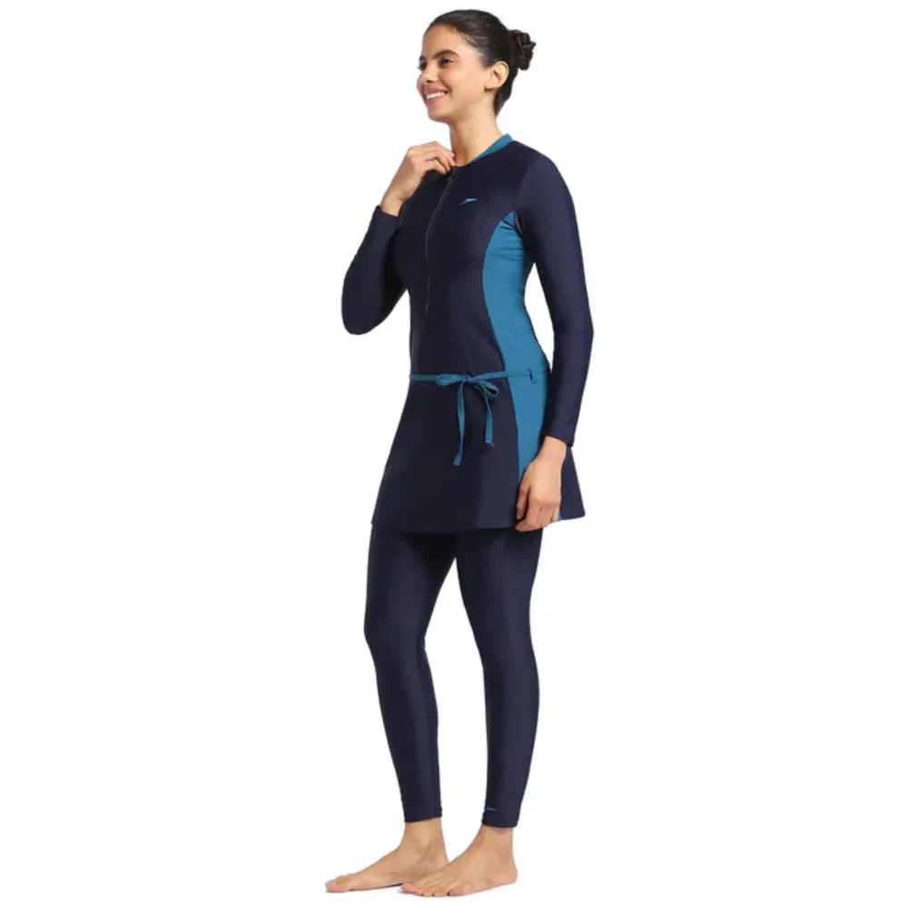 Speedo Women's AF 2Pc Full Body Suit (True Navy/Dark Teal)