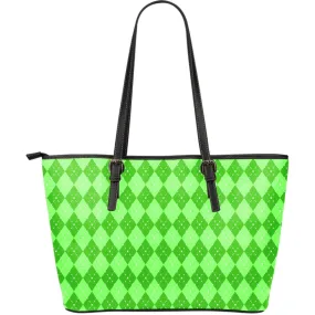 St Patricks Day Large Leather Tote Bag