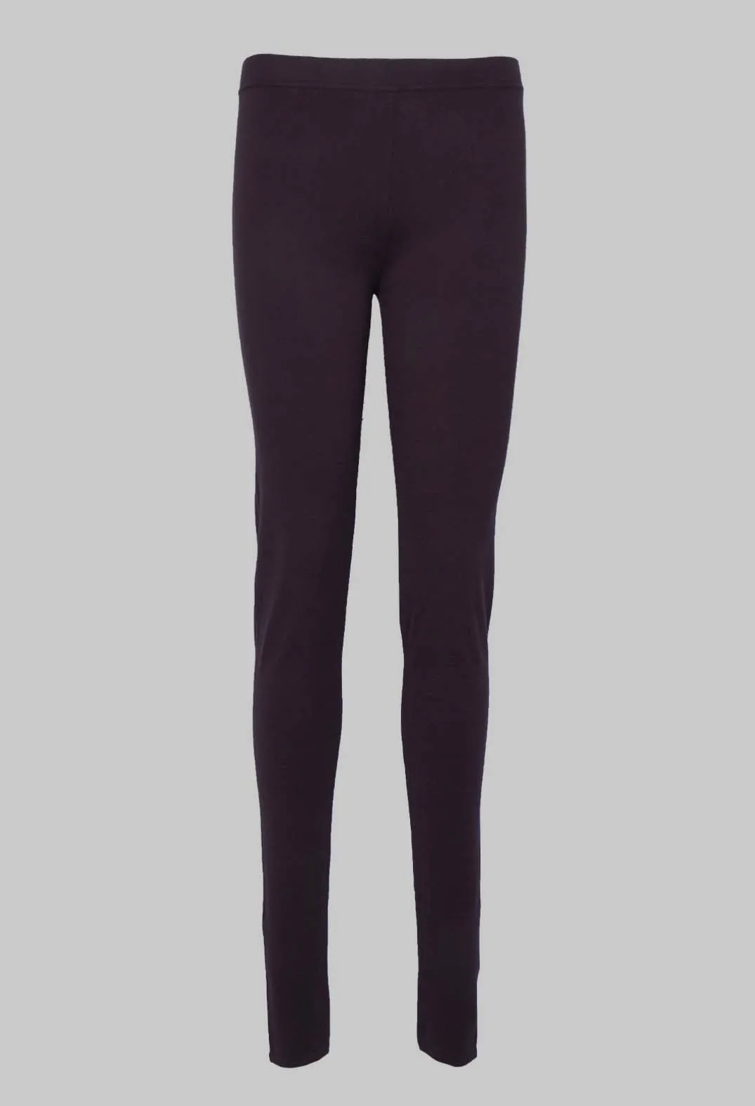 Stretch Fit Long Leggings in Plum