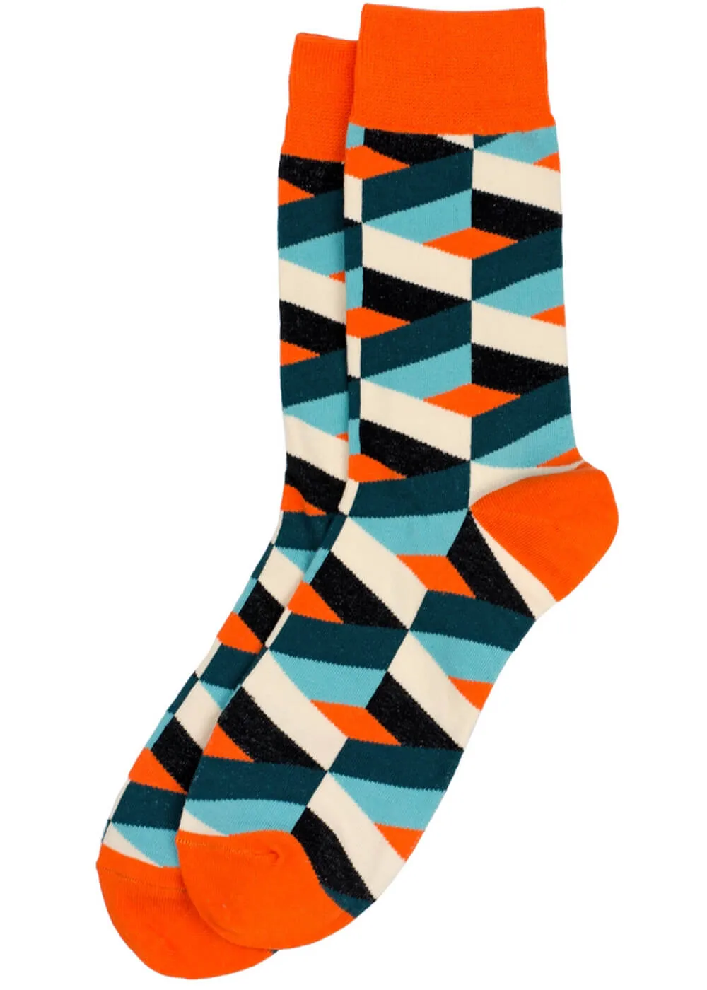 Succubus Socks Men's Retro Optic Socks Orange