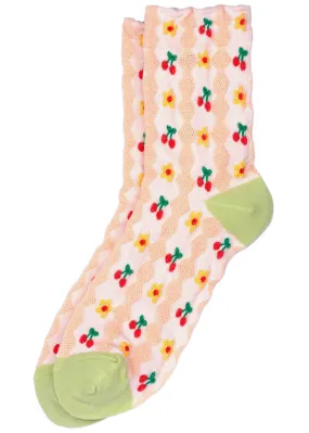 Succubus Socks Retro Cherry & Oranges Socks Orange