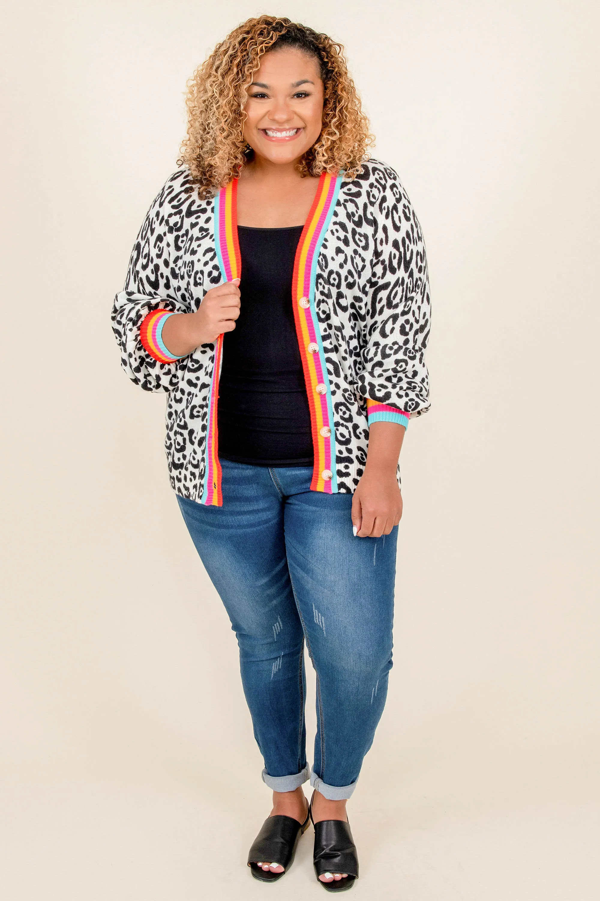 Sunshine And Fierce Cardigan, Leopard Multi