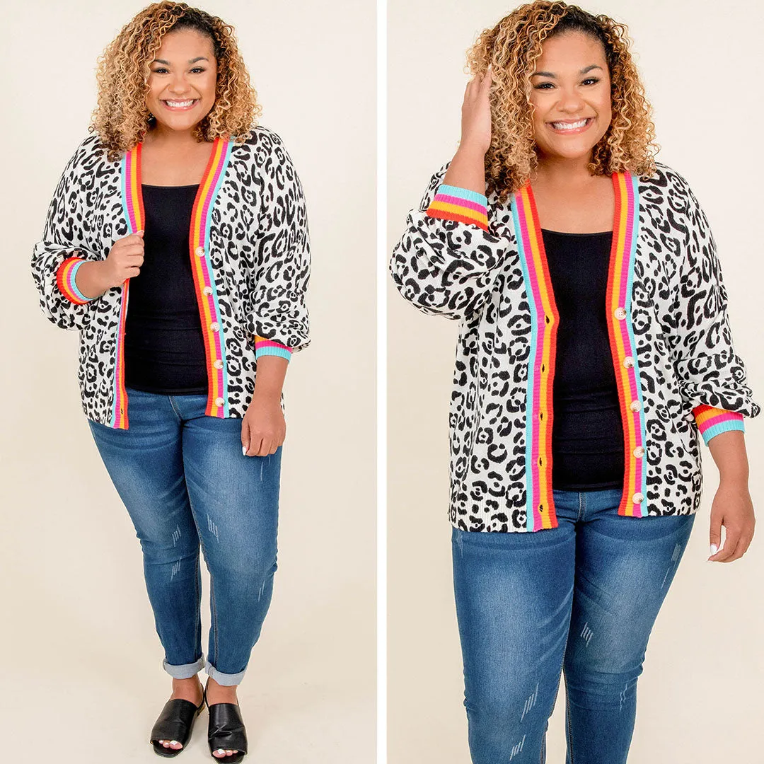 Sunshine And Fierce Cardigan, Leopard Multi