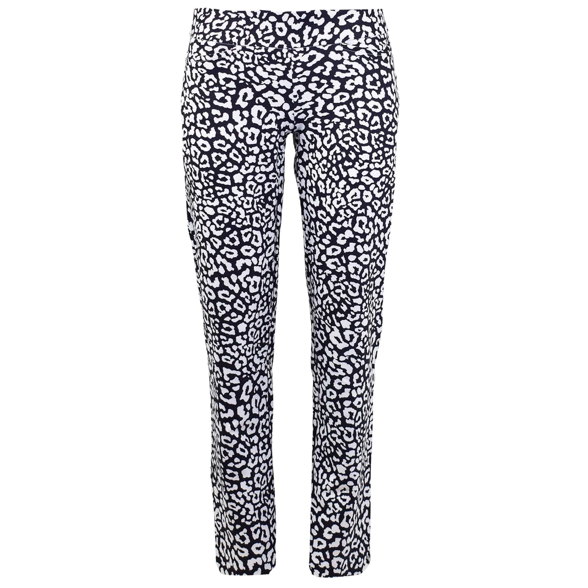 Tail Mulligan Pull On Ladies Golf Trousers Onyx Leopard